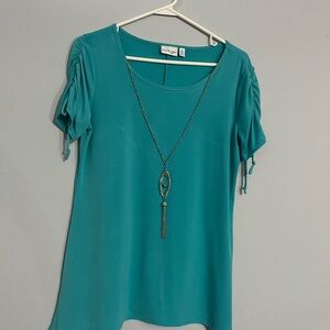 Kim Rodger’s Teal Short Sleeve Blouse